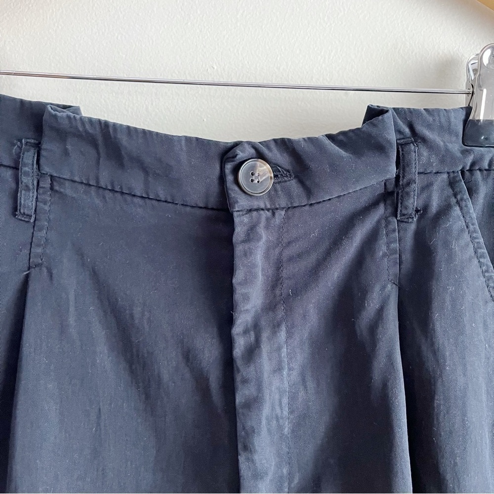 Zara High Waisted Paperbag Shorts in Black/Charcoal Grey, Size Large - Picture 2 of 8